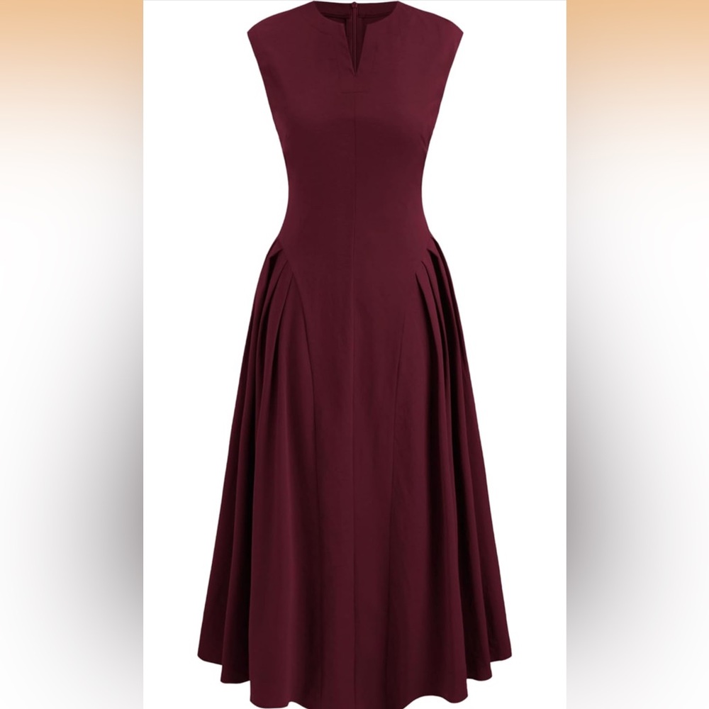 Cider Strapless Burgundy Dress